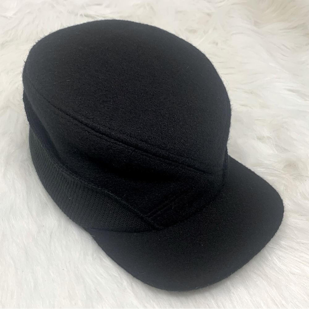 ACTWU Black Earflap Hat Vintage Amalgamated Clothing Textile Workers Union Sz XL